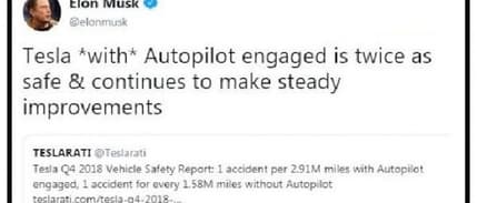 Elon Musk: Tesla otonom araçları iki kat daha güvenli