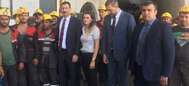 Ermenek'te maden işçilerinden 'ücret' eylemi 