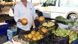 Umurbey'de üretilen Japon armudu, kilosu 7 liradan tezgahlarda