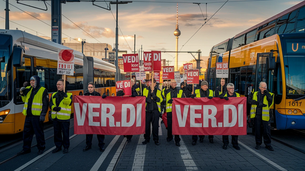 Almanya'da toplu taşıma çalışanları iki günlük uyarı grevine çıkıyor