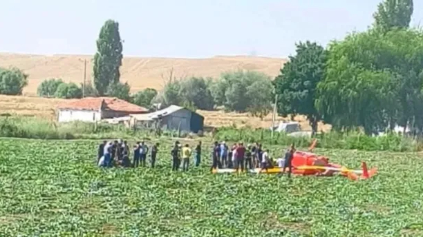 Ankara'da eğitim helikopteri düştü