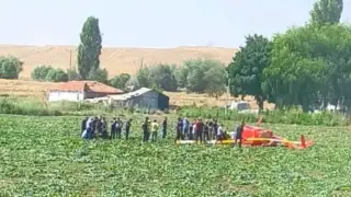 Ankara'da eğitim helikopteri düştü