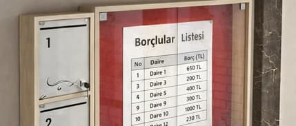 Apartmanlarda panoya borçlu listesi asma tarihe karışıyor