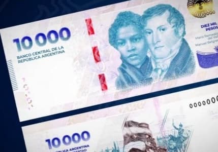 Arjantin'de 10 bin peso tedavüle girdi