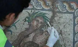 Aspendos'ta Roma Dönemi'ne ait nadir mozaik bulundu