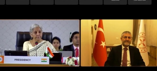 Bakan Nebati, G20 Maliye Bakanları Toplantısı'na çevrim içi katıldı