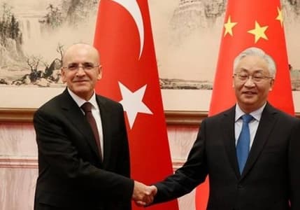 Bakan Şimşek, Çin Maliye Bakanı Lan Fo'an ile görüştü