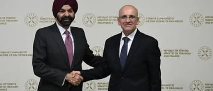 Bakan Şimşek ile Dünya Bankası Başkanı arasında basına kapalı görüşme