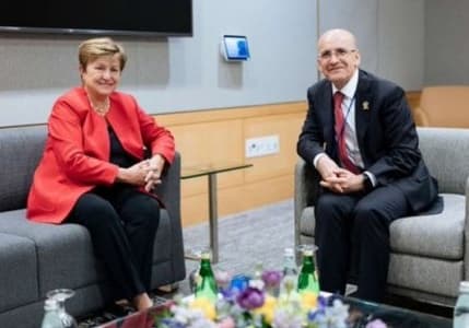 Bakan Şimşek, IMF Başkanı Georgieva ile görüştü