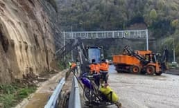 Bolu Dağı Tüneli'nde heyelan önleme çalışmaları sürüyor