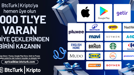 BtcTurk | Kripto’dan yeni üyelere özel 1.000 TL’ye varan hediye çeki fırsatı