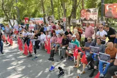 Er şehit aileleri ve gazilerin Güvenpark'taki eylemine müdahale edildi, park kapatıldı