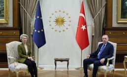 Erdoğan, AB Komisyonu Başkanı von der Leyen ile bir araya gedi