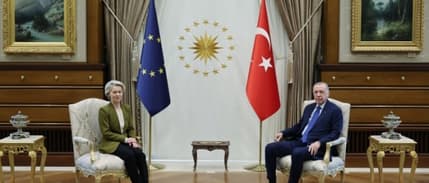 Erdoğan, AB Komisyonu Başkanı von der Leyen ile bir araya gedi