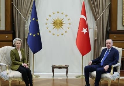 Erdoğan, AB Komisyonu Başkanı von der Leyen ile bir araya gedi
