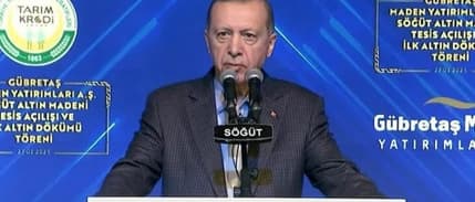 Erdoğan: Altın üretimimiz, 2022 yılında 42 ton ile Cumhuriyet tarihinin rekorunu kırdı