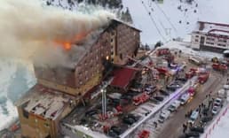 Kartalkaya Kayak Merkezi'nde otel yangını