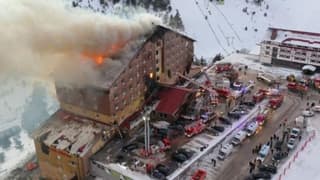 Kartalkaya Kayak Merkezi'nde otel yangını