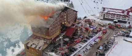 Kartalkaya Kayak Merkezi'nde otel yangını