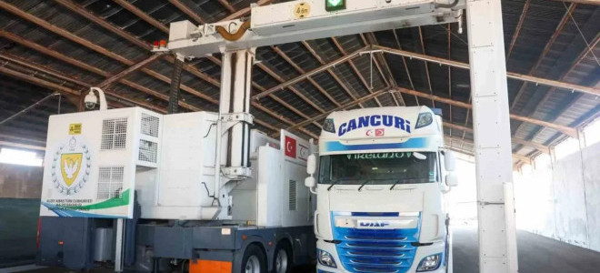KKTC gümrüklerinde teknoloji dönemi: Mobil x-ray sistemi devrede