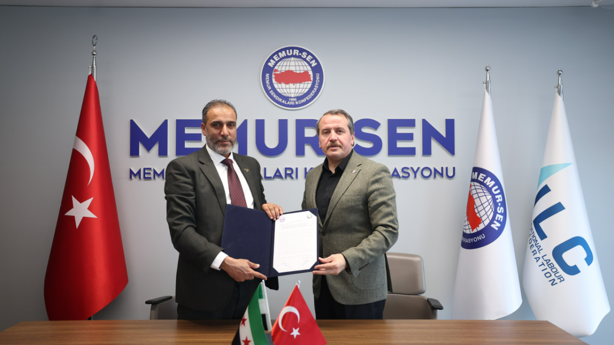 Memur-Sen ile Suriye İşçi Konfederasyonu arasında protokol