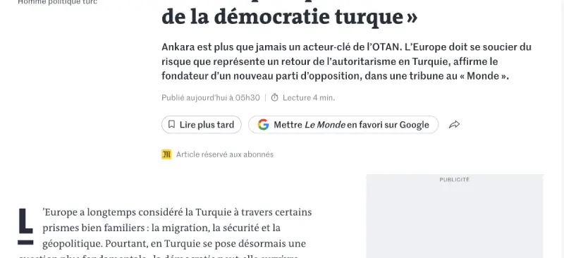 Özgür Özel'den Le Monde aracılığıyla Avrupa'ya demokrasi çağrısı