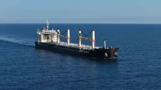 Saldırıya uğrayan yük gemisi Trabzon Limanı'na ulaştı