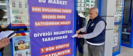 Son kullanma tarihi geçmiş ürün satan zincir markete geçici kapatma kararı