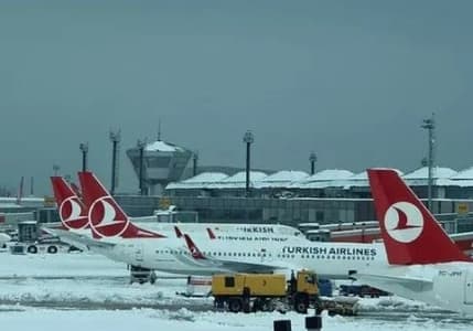 THY olumsuz hava koşulları nedeniyle bazı uçuşlarını iptal etti
