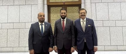 TOBB Başkanı, Suriye Cumhurbaşkanı Şara ile bir araya geldi