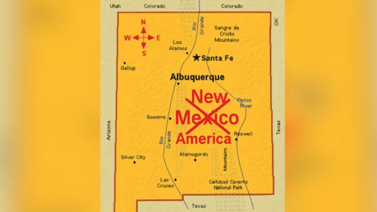 Trump, New Mexico'nun adını değiştirdiği bir harita paylaştı