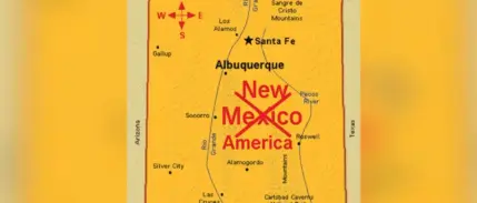 Trump, New Mexico'nun adını değiştirdiği bir harita paylaştı