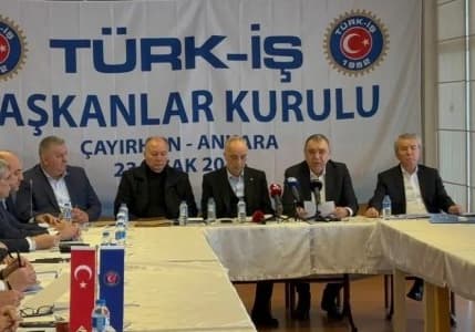 Türk-İş Başkanlar Kurulu "özelleştirme" gündemiyle toplandı