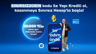 Yapı Kredi'den Geri Ödemesiz 20.000 TL Avans