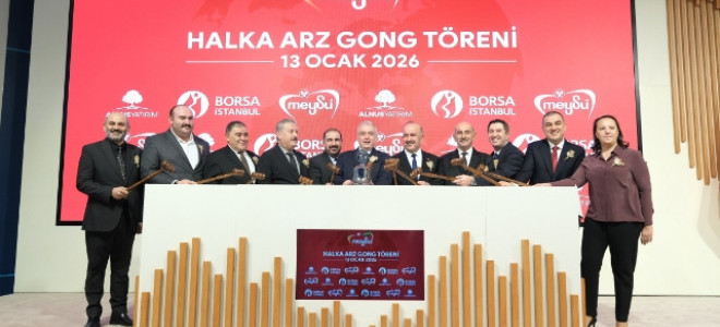 Yarım asırlık Meysu gong töreniyle borsaya giriş yaptı